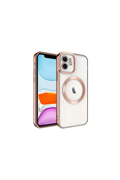 eco port غطاء آيفون 12 كروس مغناطيسي آمن - وردي