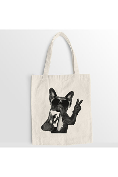 Kartier Photo Pug 2 canvas bag
