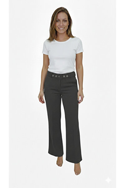 HANIMCA GİYİM High Waisted Summer Half Spanish Flare Palazzo Women's Pants wi...