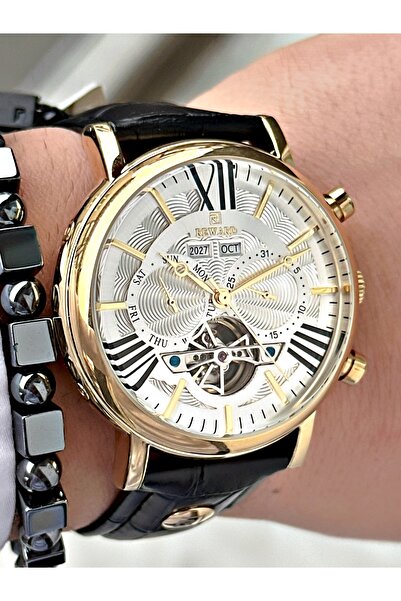 Reward Siyah Renk Business Otomatik Orjinal Mekanizma 5 ATM Erkek Kol Saati +...