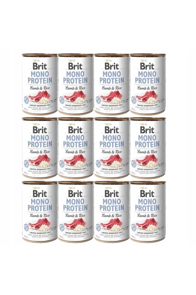 Brit Mono Protein Lamb Brown Rice 12x400g