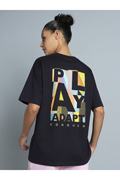 Cult By Styli Women Black Back Print Oversized T-Shirt