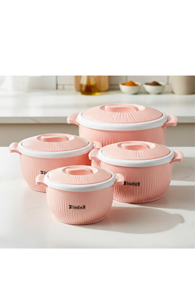 Bisbell 4PCS ZION Insulated Casserole Set 1,1.5,2,2.5Ltr | Thermal Food Stora...