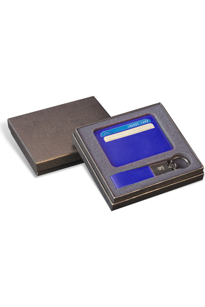 Princ Card Holder + Keychain Set - Blue