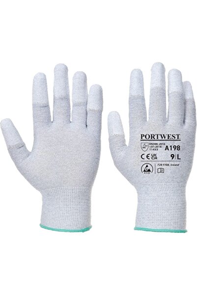 PORTWEST قفازات أطراف الأصابع من البولي يوريثان المضادة للكهرباء الساكنة - 12...