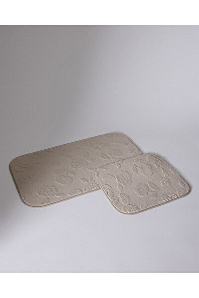 Madame Coco Frisson 2-Piece Bath Mat - Beige