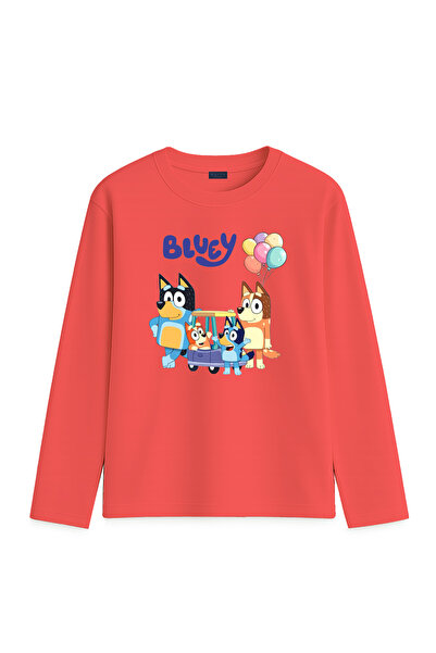 BLITZIST Bluey Baskılı Uzunkollu Çocuk Tişörtü (4-13 Yaş)