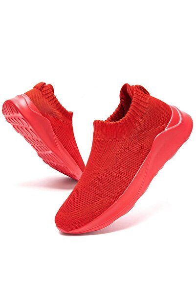 Other Women's Running Shoes - Slip-On, Breathable Mesh, EVA Sole, Red - Size 40