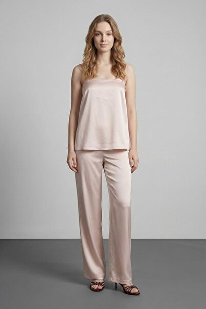 Quzu Women's Canvas Trousers Pnt01404 Beige