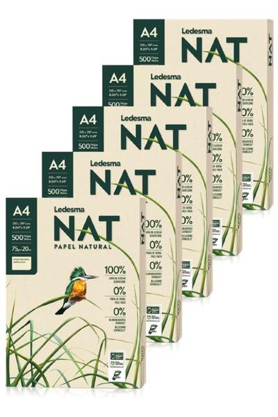 LEDESMA Set of 5 tops NAT A4 copier paper, 75 g/m2, 500