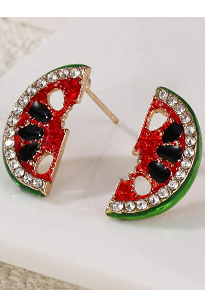 Take Two By Styli Embellished Watermelon Earrings