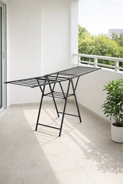 MARIA HOMES Gray Foldable Clothes Drying Rack 185x45x93 cm – Laundry Airer Stand