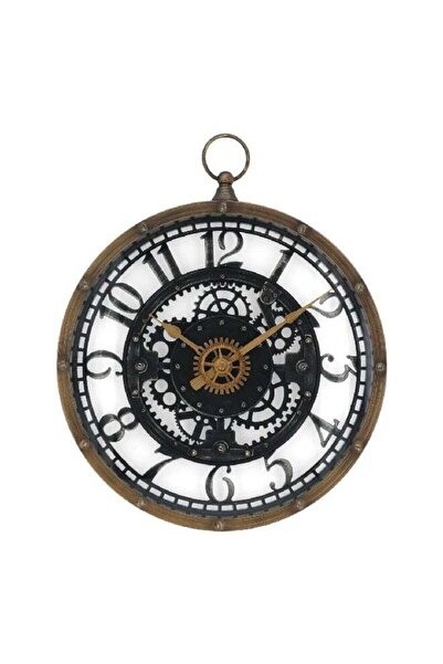 Generic Liliana Classic Round Analog Wall Clock Brown and Black