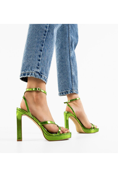 BENOTTİ Lelesa Green Heeled Sandals