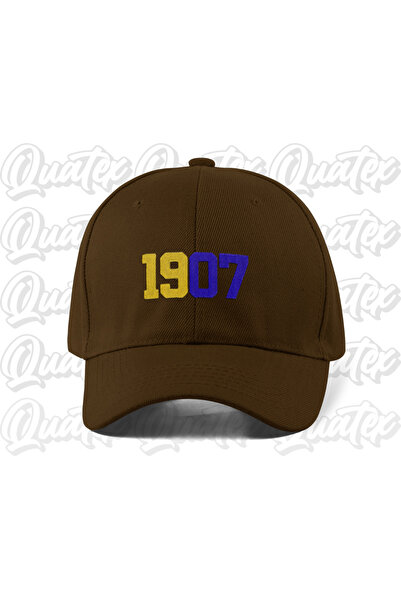 QUATEX 1907 Κίτρινο Ναυτικό Μπλε Κεντημένο Καπέλο - Καφέ Χρώμα 100% Βαμβακερό...