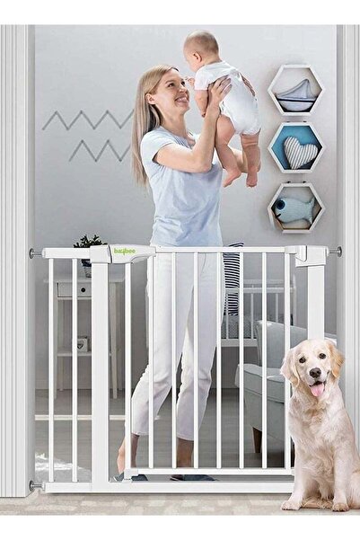 BAYBEE 75cm Auto Close Baby Safety Gate, Extra Tall Child & Dog Gate for Stai...