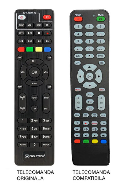 OEM Replacement remote control compatible with CABLETECH TV URZ0336 (673)