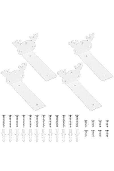 Other Shelf Supports - Solid Steel, Floating Effect - 15 cm, Matt White, Set ...