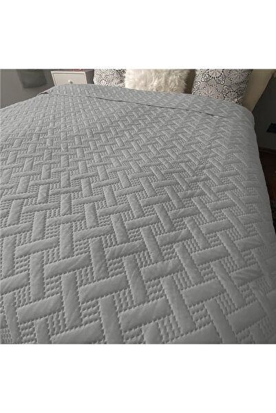 Homelevel Cuvertură de pat matlasat , 220 x 240 cm, gri, poliester, 54993.07