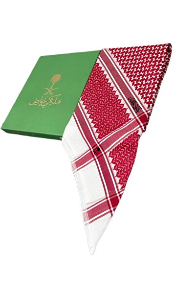 Gerenic شماغ ملكي خاص انجليزي قطن 100% - احمر دم الغزال- اخر اصدار