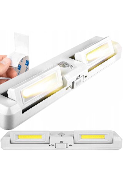 zola LED lamp with motion sensor 1W, 4000K, 3-5 m, 22x4.5x2.2 cm, white