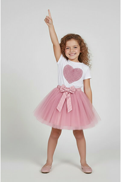NACAR STORE Girl's Heart T-Shirt Tutu Skirt Set April 23 October 29 Birthday ...