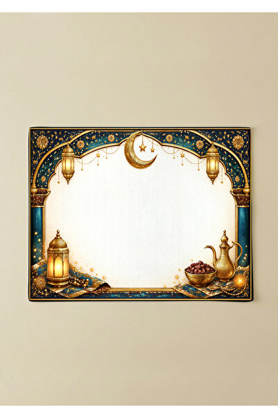 Markaev Navy Blue Ramadan Cotton 6-Piece American Service Set