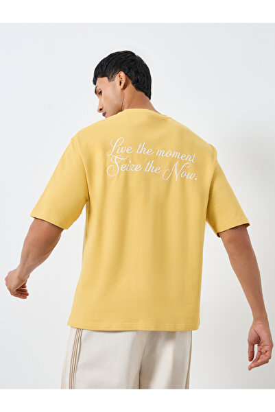 Styli Men Embroidered Slogan Oversized T-Shirt