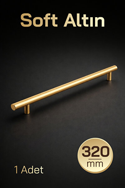 Badem10 (1 τεμάχιο) 320mm Μαλακό χρυσό μεταλλικό έπιπλο Ντουλάπι κουζίνας Συρ...