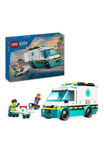 LEGO City Emergency Ambulance Toy Truck Building Set for Model Vehicle Fans A...