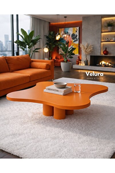 Velura Home & Living Kelebek Orta Sehpa - Turuncu