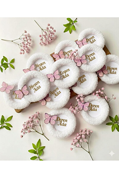 NUYA BAG Bebek Beyaz Magnet , Figürlü Magnet Bebek Doğum Hediyelik 10 adet