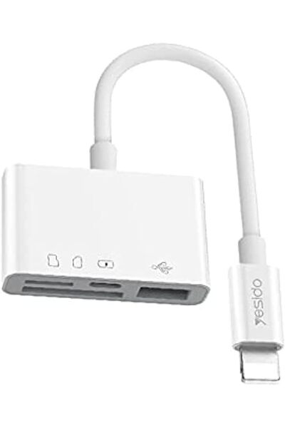 Yesido محول GS12 OTG ثنائي المنافذ Lightning إلى TF SD USB