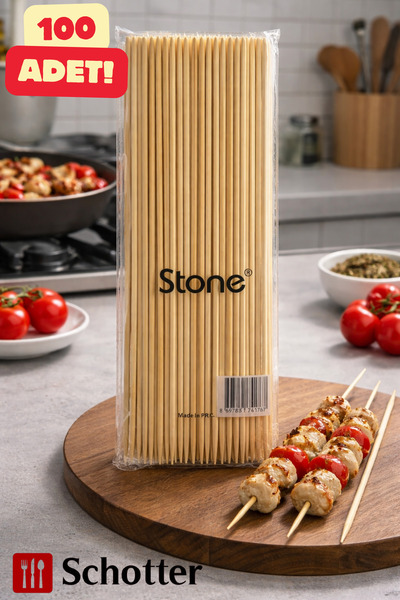 Broken Stone Izgara Şiş 30 cm 100 Adet – Dayanıklı ve Çok Amaçlı Bambu Şiş
