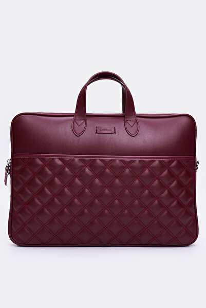 MORCA Servietă pentru laptop Macbook Air Pro de 15 și 16 inchi, roșu claret