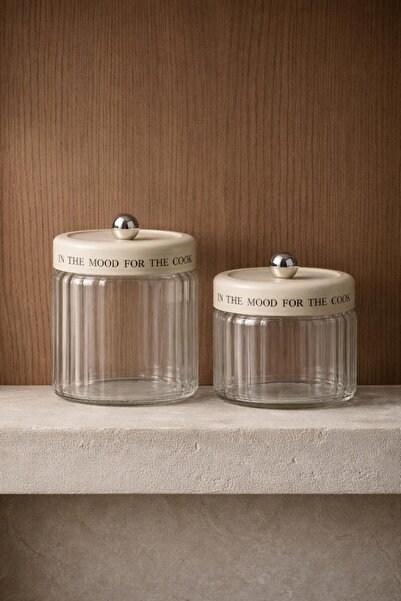 Gaia Concept Vakum Kapaklı Cam Kavanoz 2’li Set 850 ML 1100 ML Hava Geçirmez ...