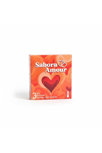 Sabora Amour Prezervative premium - Anatomic, din latex , cu puncte si striat...