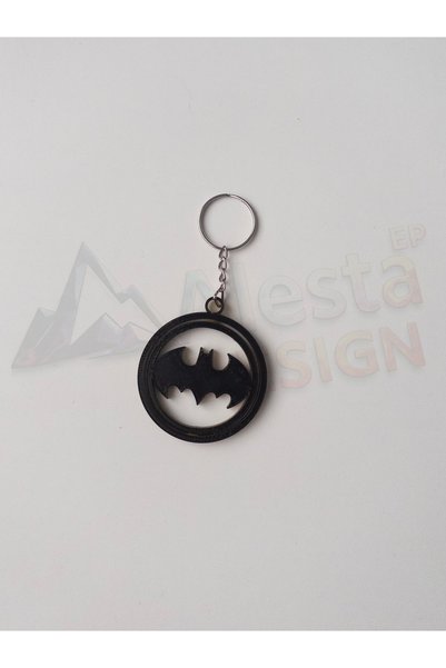 Alesta EP Design سلسلة مفاتيح باتمان المتحركة هدية مطبوعة بتقنية ثلاثية الأبعاد