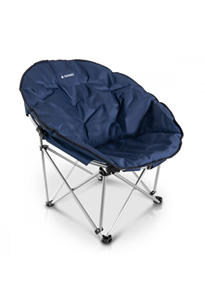 Navaris Folding Outdoor Chair, Supports up to 150 kg, Padded, Blue, 45134.1.17