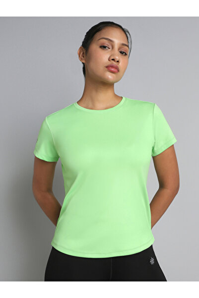 Cult By Styli Women Neon Green Performance Recycled Poly T-Shirt