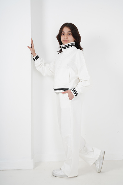 HayKids Zippered High Collar Tracksuit Set