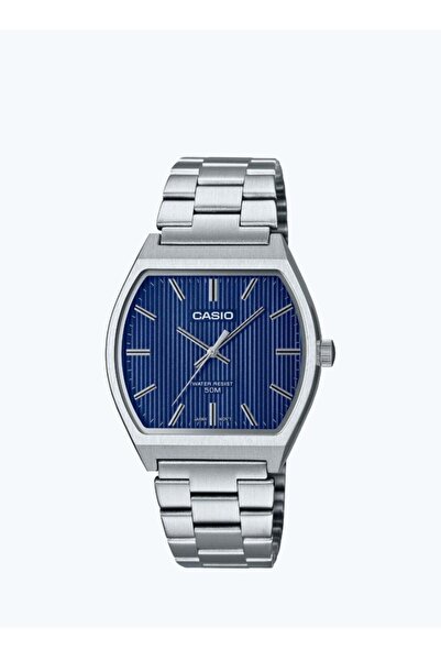 Casio Men's Blue Dial Quartz Watch with Stainless Steel Strap