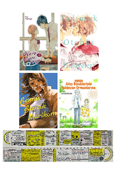 Komik Şeyler One Shot(Tek Ciltlik) Manga Seti 4 Kitap/Öpücüğe Uzanan Mesafe-T...