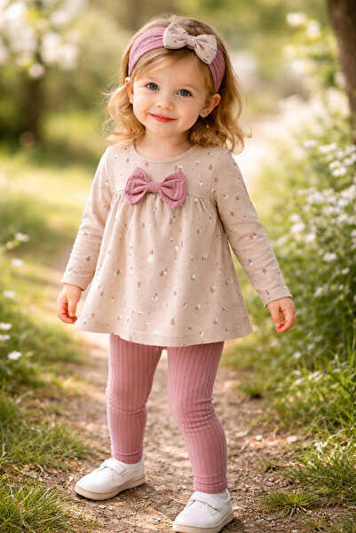 Babexi Kız Bebek Hediye Seti 2’li Takım + Saç Bandı | Şık ve Konforlu Tasarım