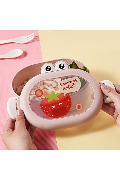 Thirty Three Design Portable casserole, pink BPA-free plastic, oval frog shap...