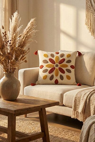 cottoncloth Bohemian Damla Punch Embroidered Decorative Throw Pillow Cover 42...