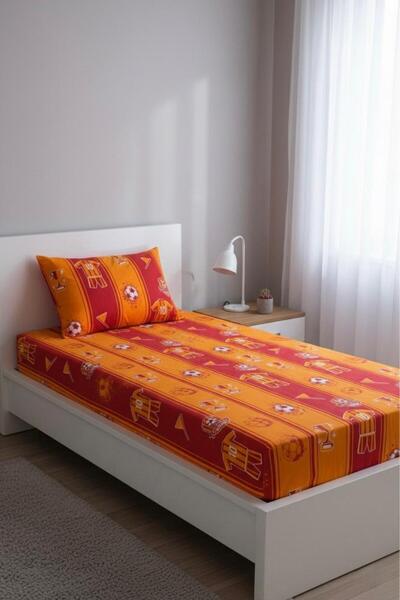 Design of colours Single Elastic Fitted Sheet and 1 Pillowcase