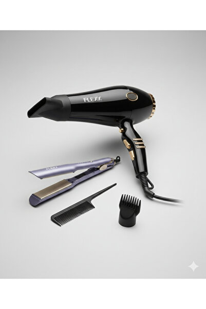 flexy 2-in-1 Hair Care Set FSD2343CB: Pro Dryer & Straightener with OPTI Heat...
