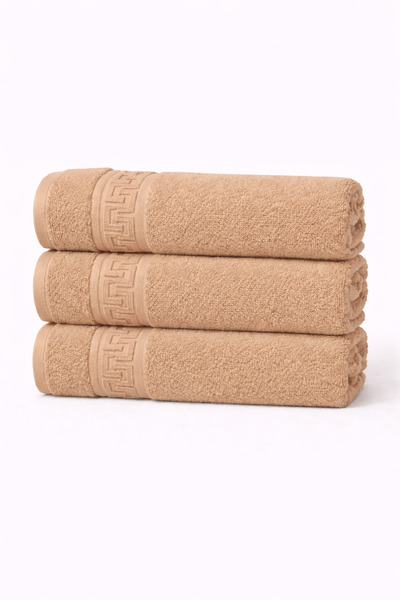 AtelierModa Premium Cotton towel with Greek border, soft and highly absorbent...