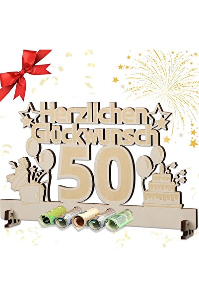 Other 50th Anniversary Gift Made of Wood - Banknote Holder, Laser Engraving, ...